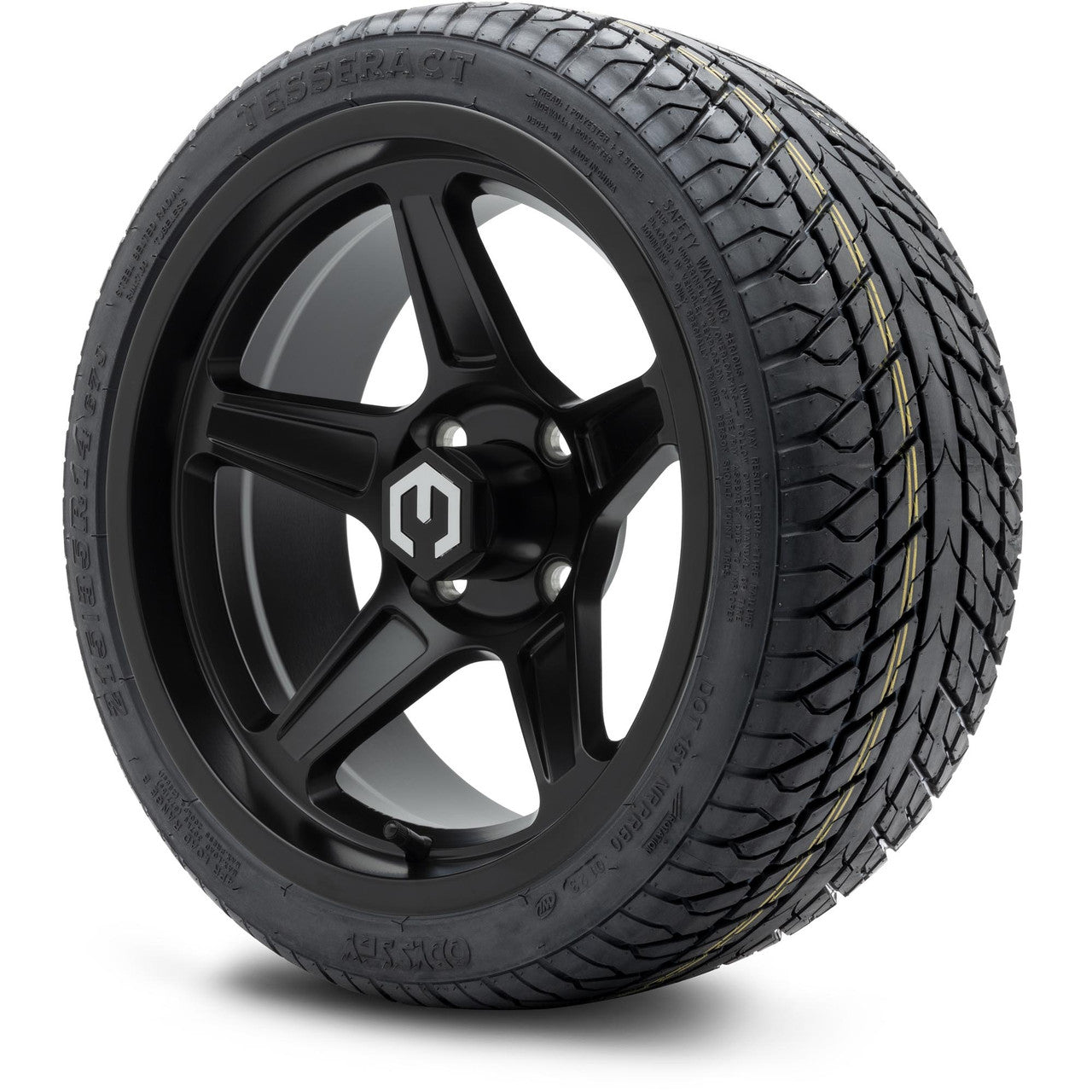 MODZ® 14" Drift Matte Black Wheels & Street Tires Combo