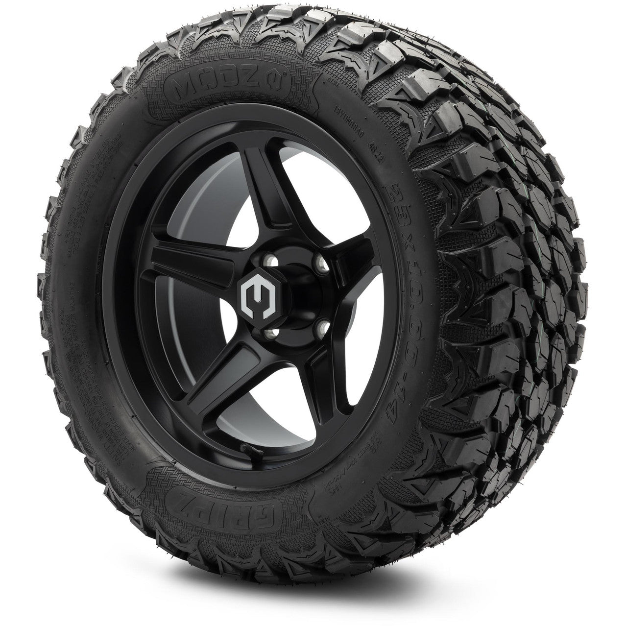 MODZ® 14" Drift Matte Black Wheels & Off-Road Tires Combo