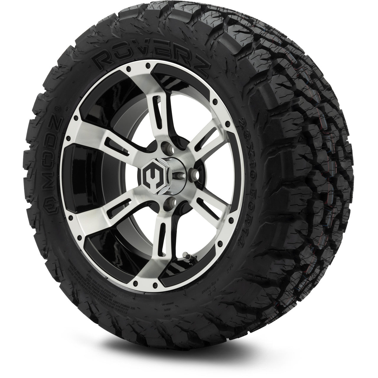 MODZ® 14" Ambush Machined Black Wheels & Off-Road Tires Combo
