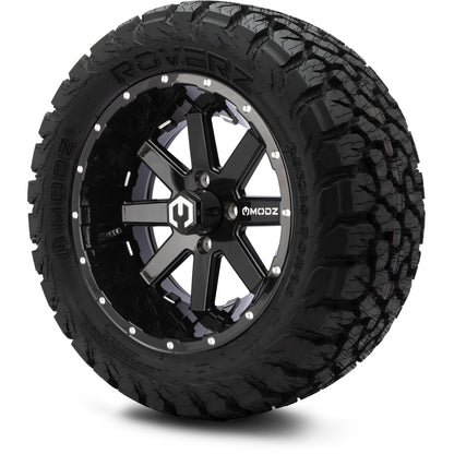 MODZ® 14" Assault Glossy Black with Ball Mill Wheels & Off-Road Tires Combo