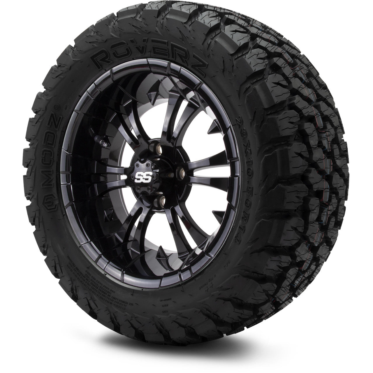 MODZ® 14" Vampire Glossy Black Wheels & Off-Road Tires Combo