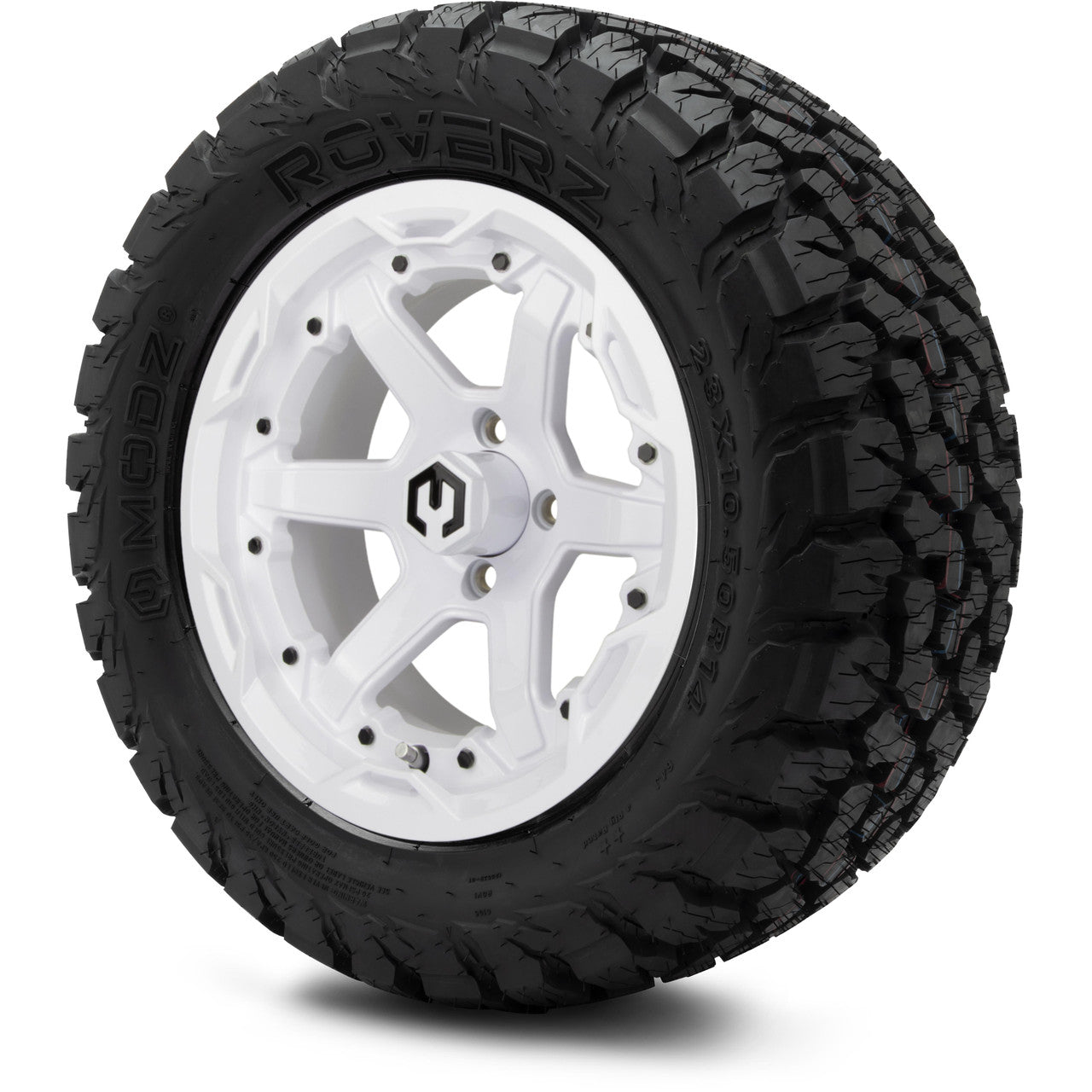 MODZ® 14" Gladiator Glossy White Wheels & Off-Road Tires Combo