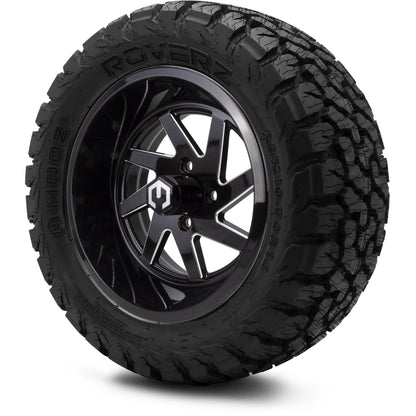MODZ® 14" Fury Glossy Black with Ball Mill Wheels & Off-Road Tires Combo