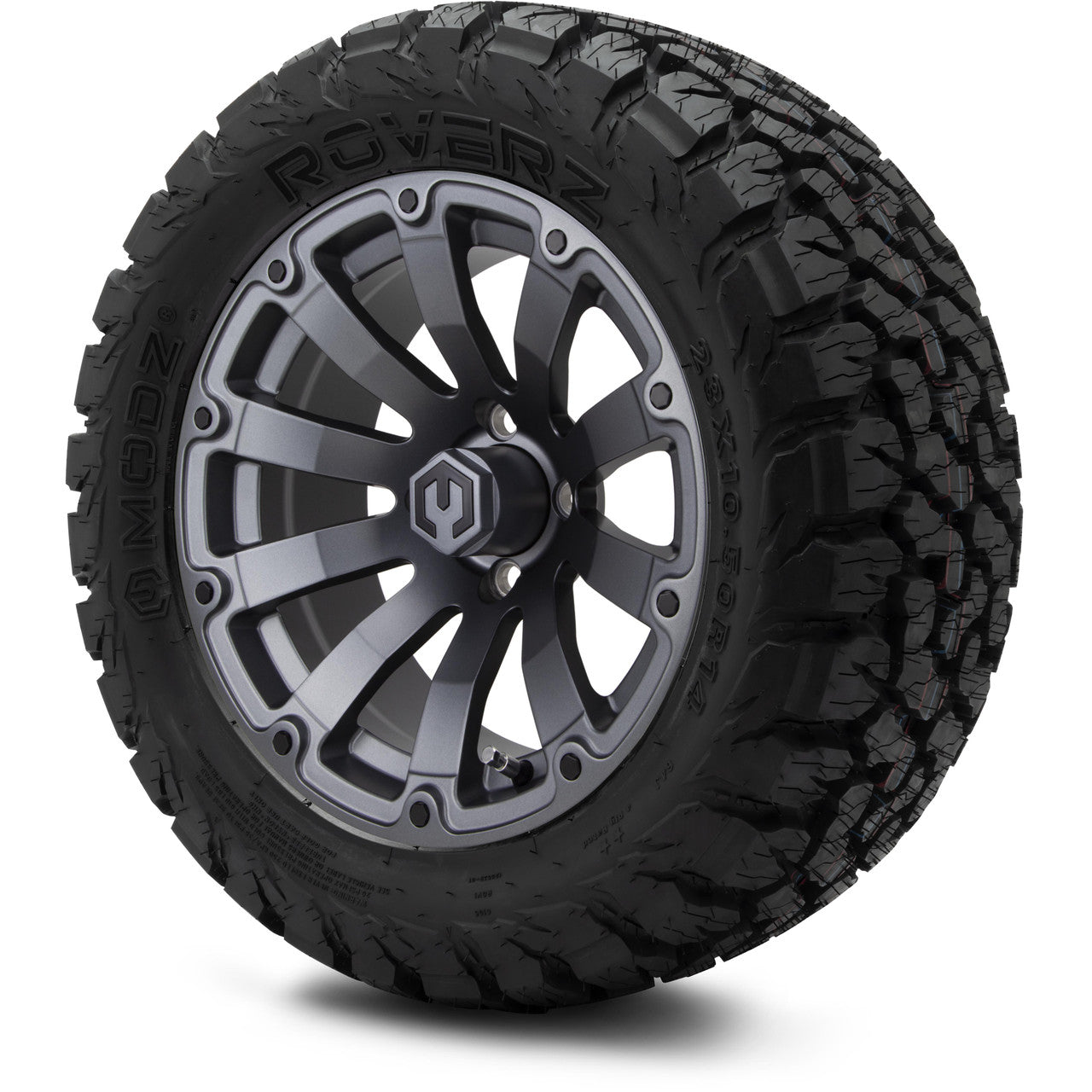 MODZ® 14" Bomber Matte Gunmetal Wheels & Off-Road Tires Combo