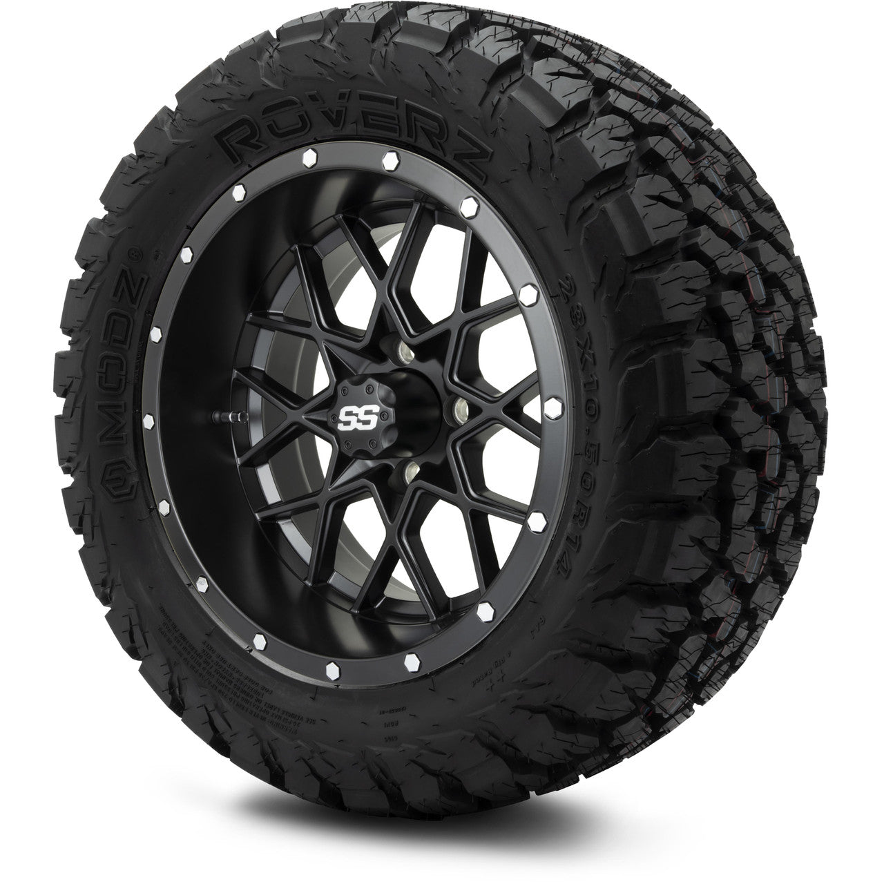 MODZ® 14" Vortex Matte Black Wheels & Off-Road Tires Combo