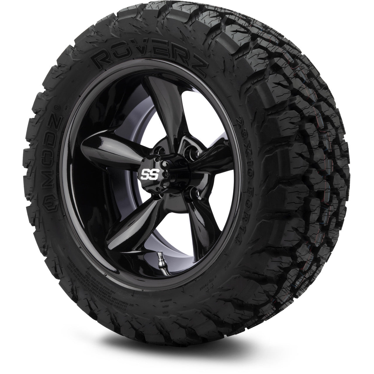 MODZ® 14" Godfather Glossy Black Wheels & Off-Road Tires Combo