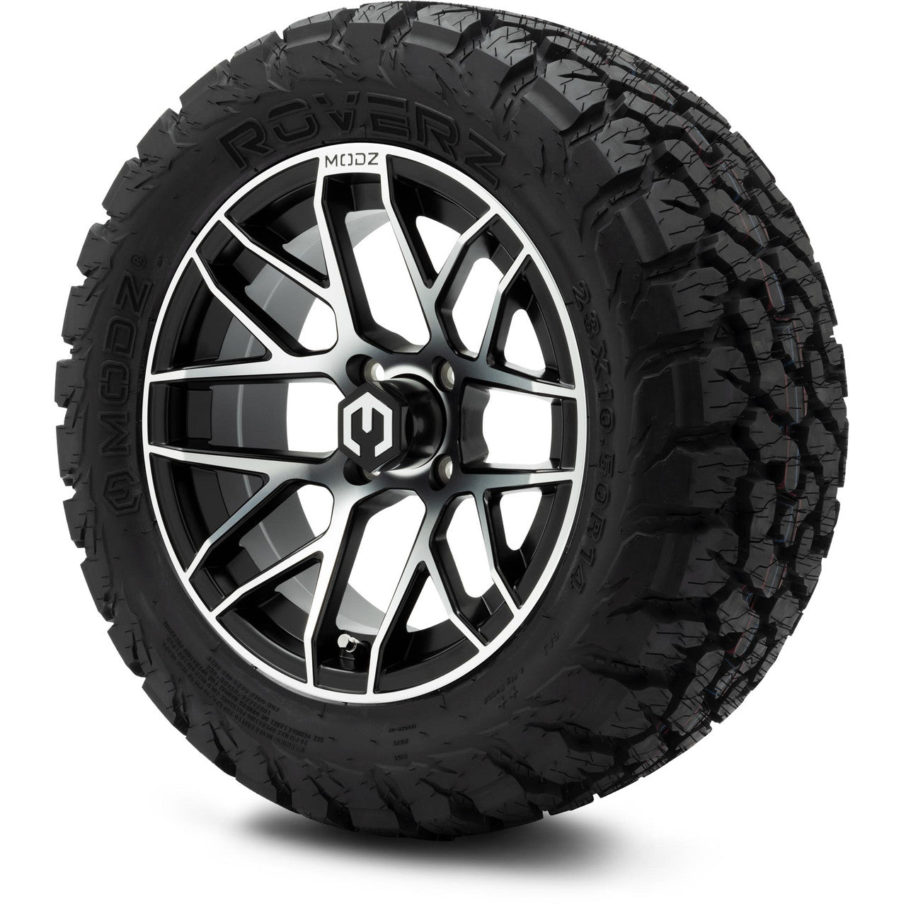 MODZ® 14" Matrix Machined Black Wheels & Off-Road Tires Combo