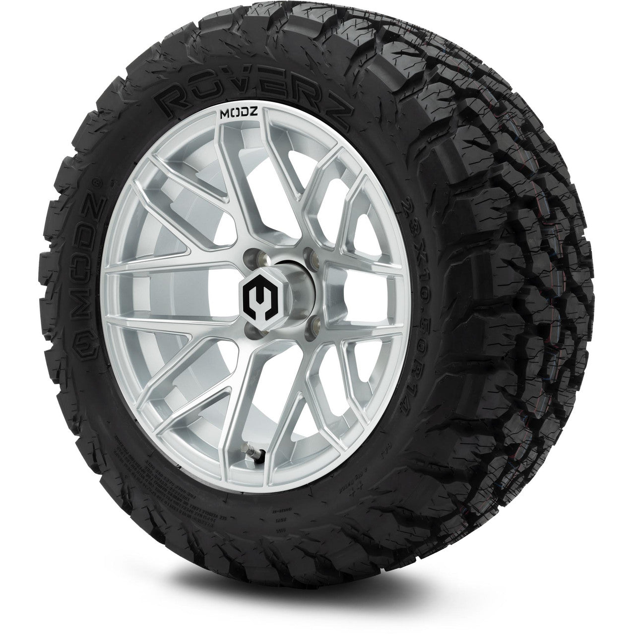 MODZ® 14" Matrix Silver Wheels & Off-Road Tires Combo