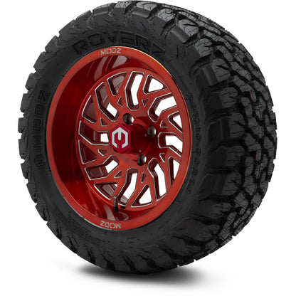 MODZ® 14" Carnage Brushed Red with Ball Mill Wheels & Off-Road Tires Combo
