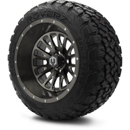 MODZ® 14" Assassin Brushed Gunmetal with Ball Mill Wheels & Off-Road Tires Combo