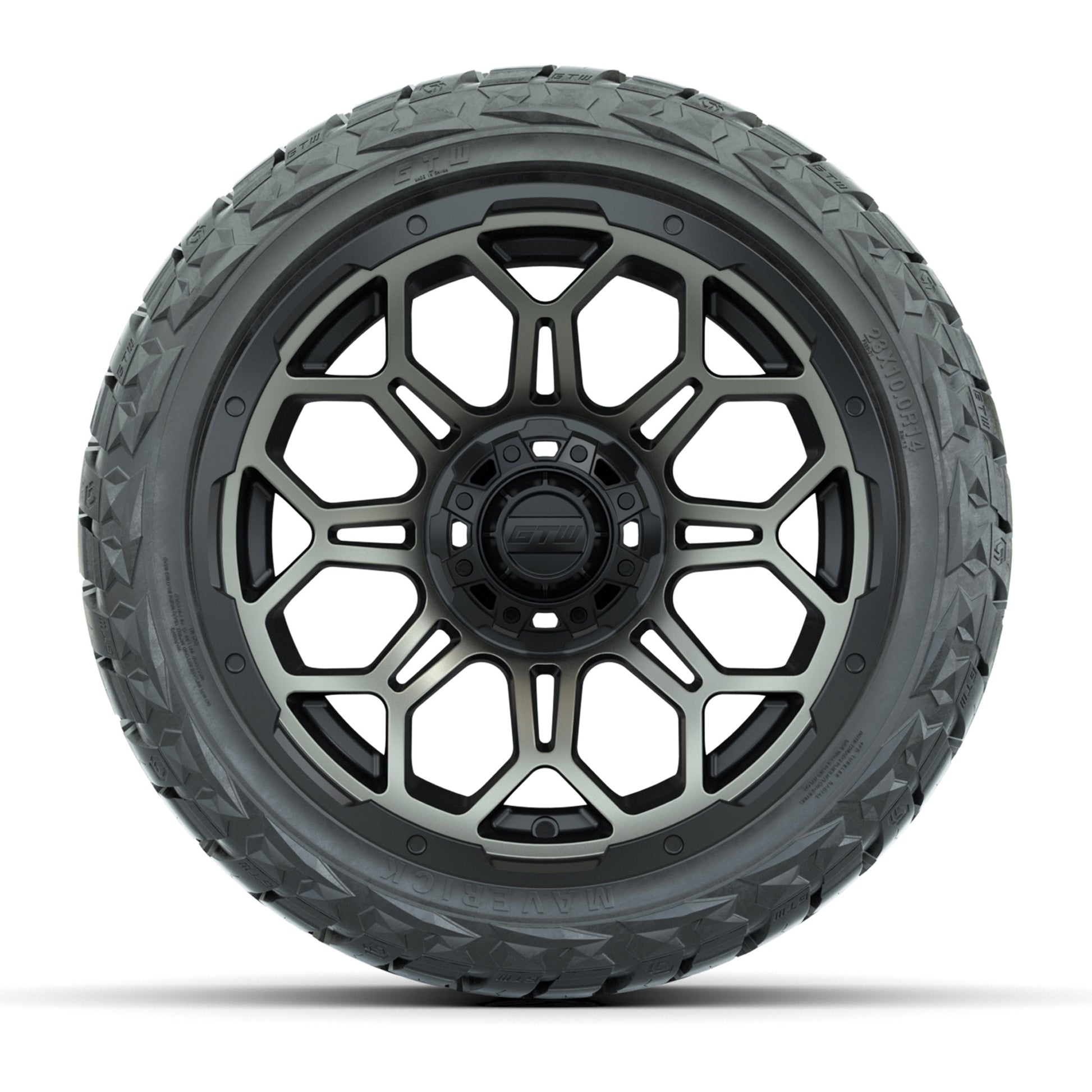 GTW Bravo Matte Bronze 14 in Wheels with 23x10.00-R14 Maverick All-Terrain Tires – Full Set