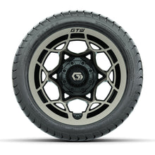 GTW® Nexus Gloss Black/Satin Bronze 12 in Wheels with 215/35-12 Mamba Street Tires – Full Set