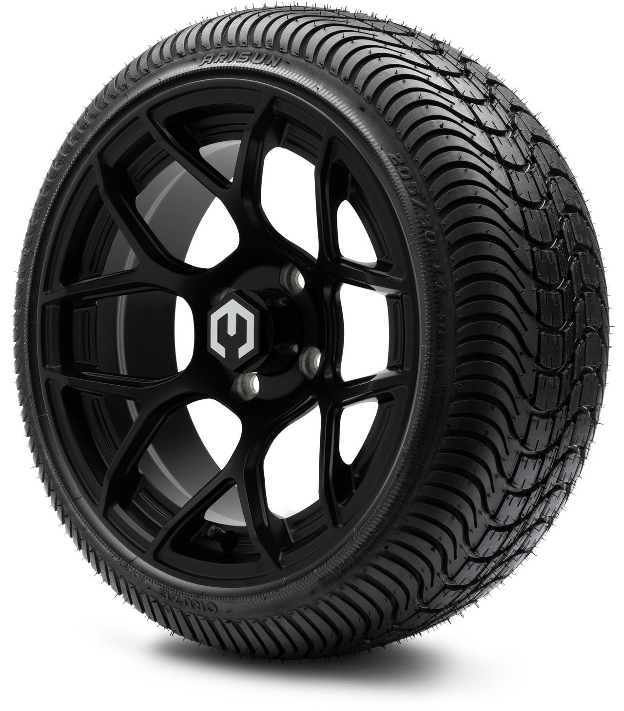 MODZ® 14" Renegade Matte Black Wheels & Street Tires Combo