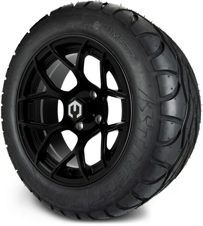 MODZ® 14" Renegade Matte Black Wheels & Street Tires Combo