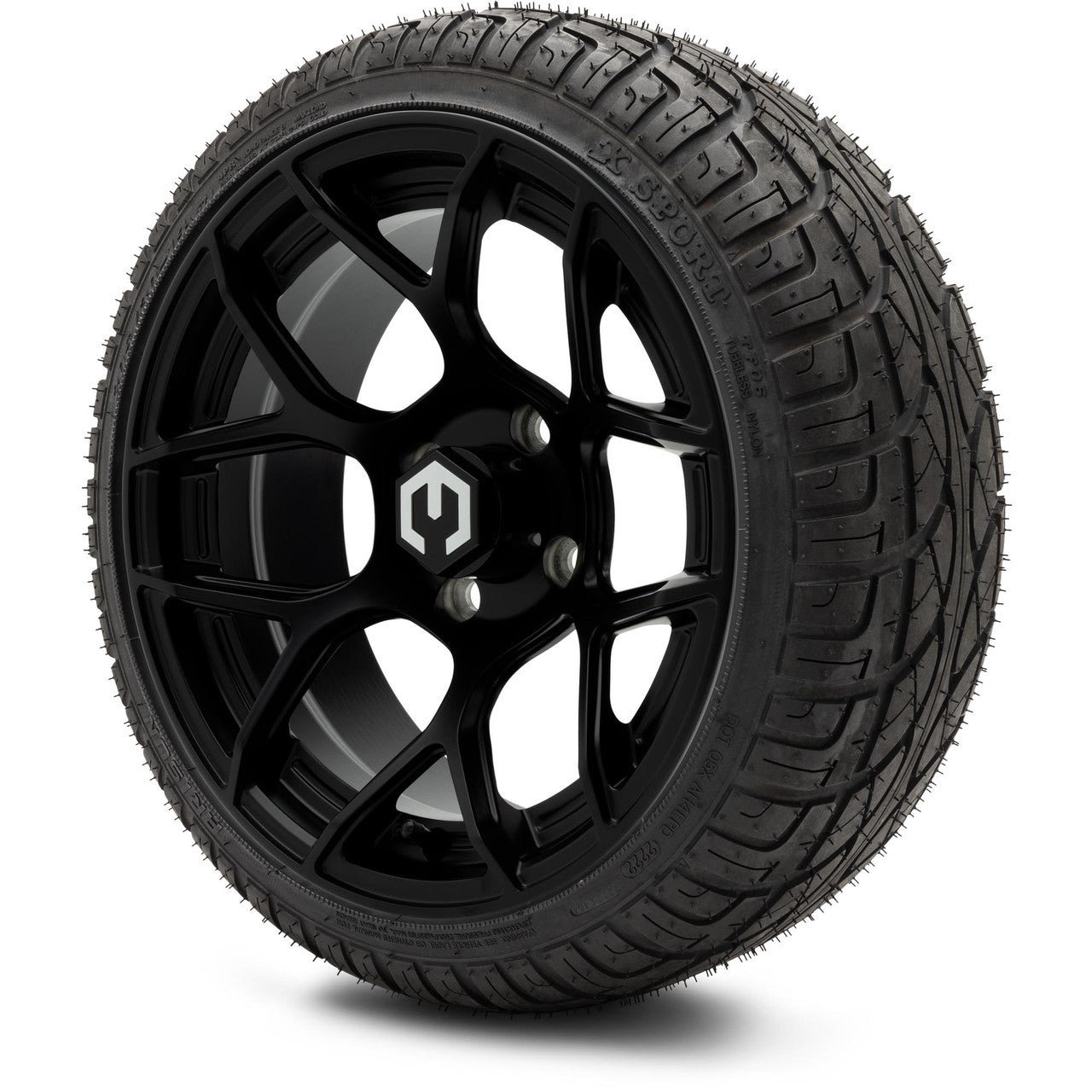 MODZ® 14" Renegade Matte Black Wheels & Street Tires Combo