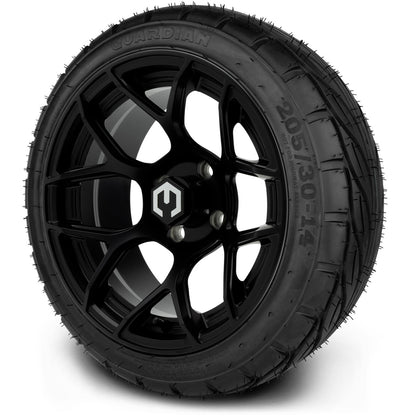 MODZ® 14" Renegade Matte Black Wheels & Street Tires Combo