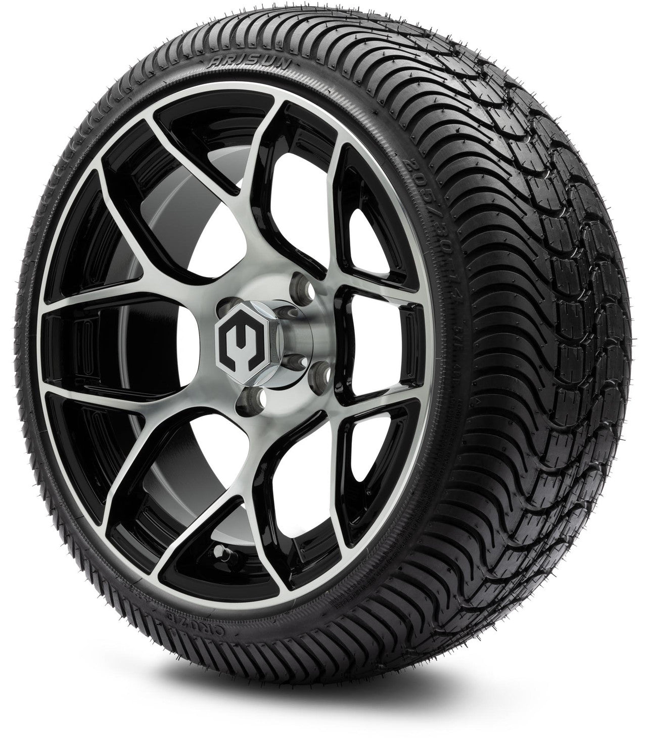 MODZ® 14" Renegade Machined Black Wheels & Street Tires Combo