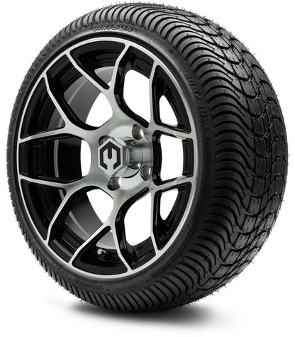MODZ® 14" Renegade Machined Black Wheels & Street Tires Combo