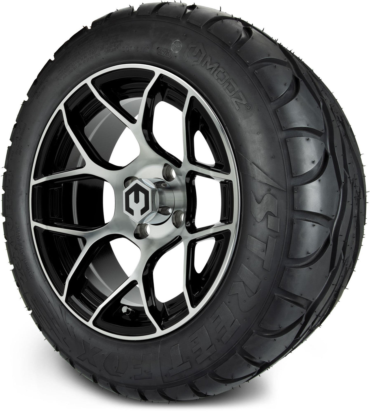 MODZ® 14" Renegade Machined Black Wheels & Street Tires Combo