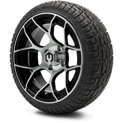 MODZ® 14" Renegade Machined Black Wheels & Street Tires Combo