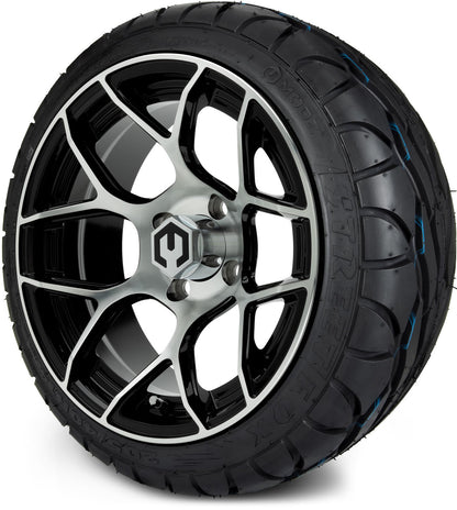 MODZ® 14" Renegade Machined Black Wheels & Street Tires Combo