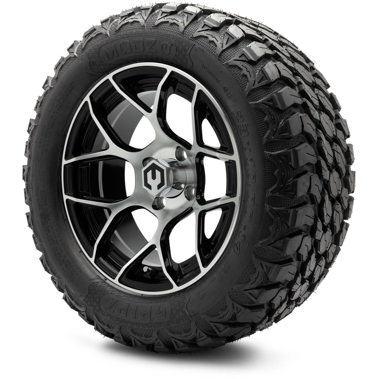 MODZ® 14" Renegade Machined Black Wheels & Off-Road Tires Combo