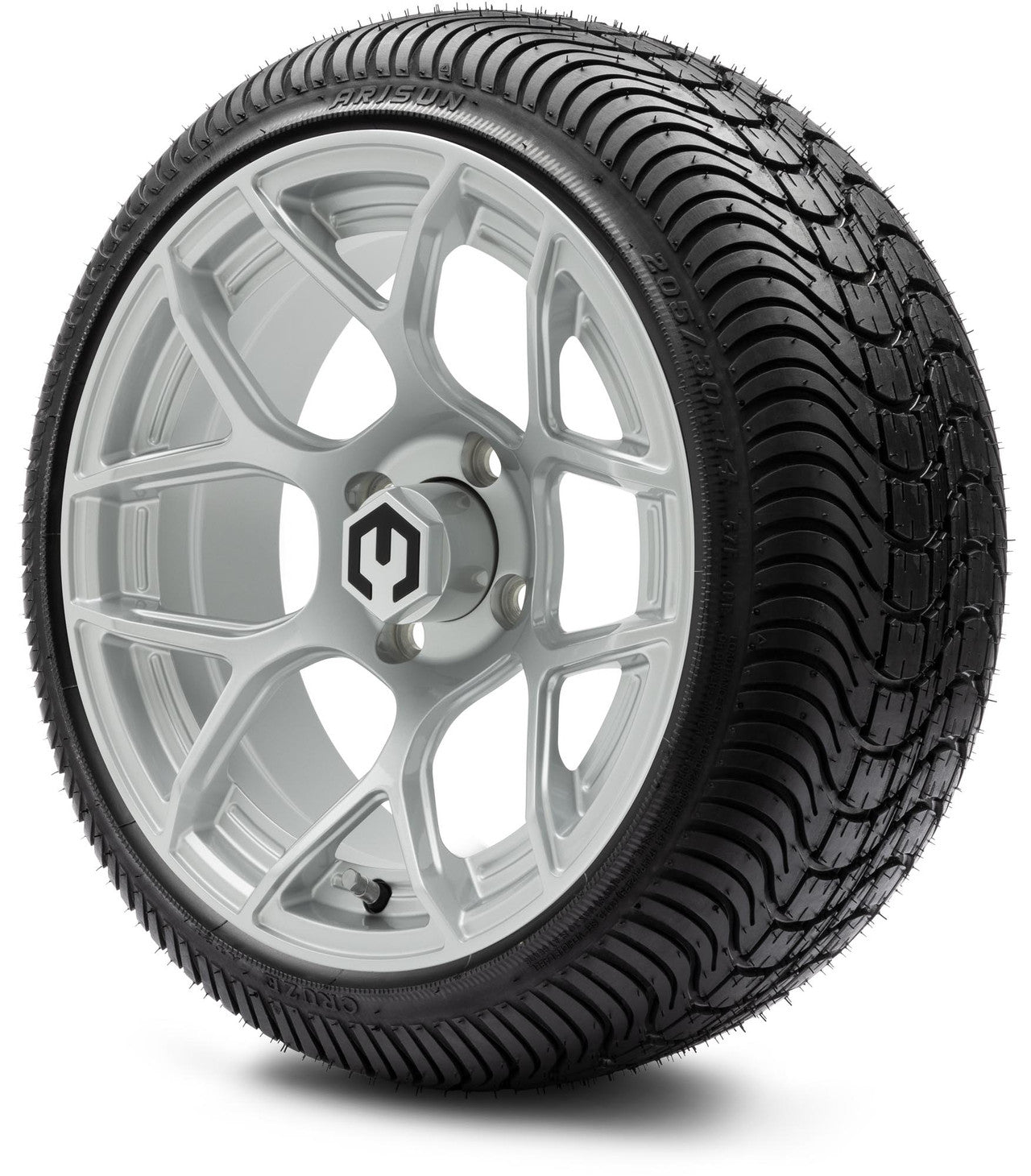 MODZ® 14" Renegade Silver Wheels & Street Tires Combo