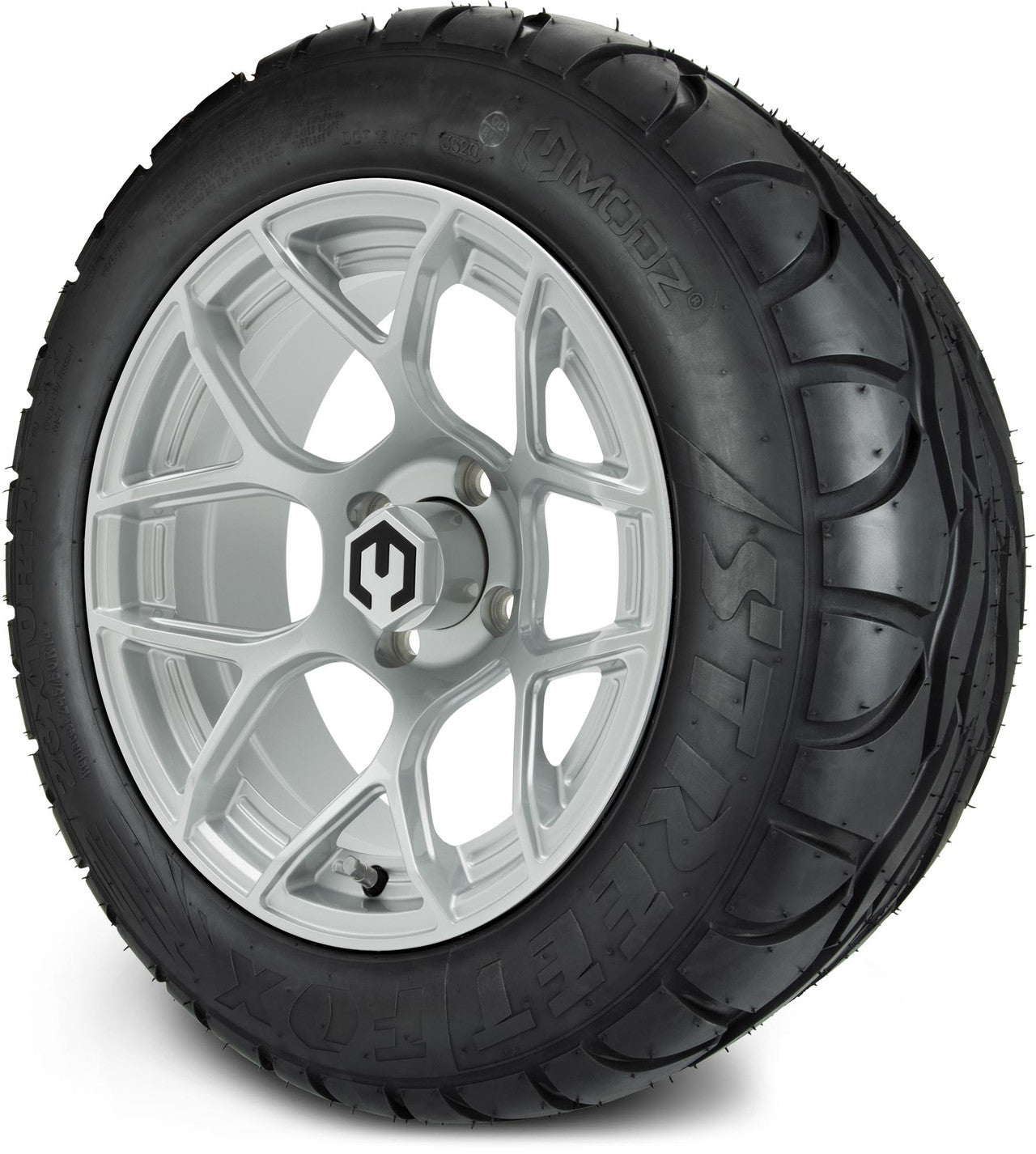 MODZ® 14" Renegade Silver Wheels & Street Tires Combo