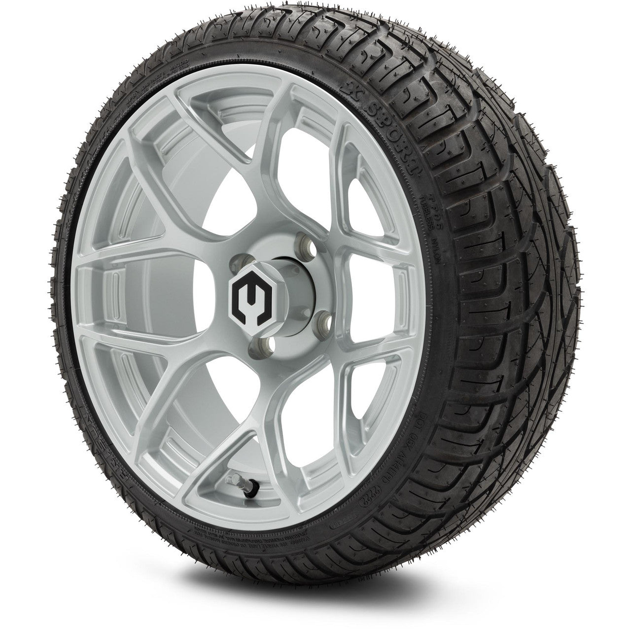 MODZ® 14" Renegade Silver Wheels & Street Tires Combo