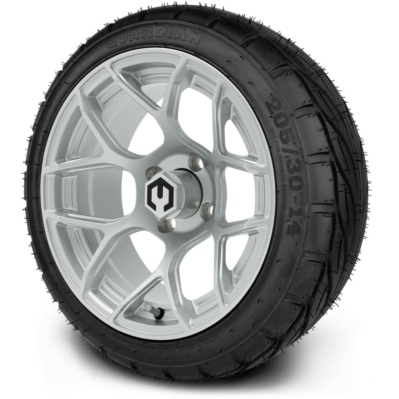 MODZ® 14" Renegade Silver Wheels & Street Tires Combo