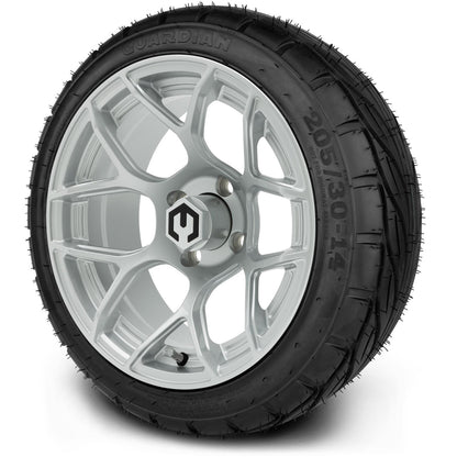 MODZ® 14" Renegade Silver Wheels & Street Tires Combo