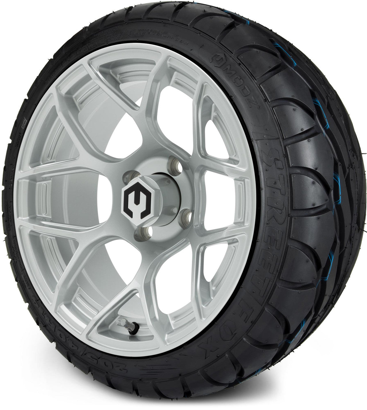 MODZ® 14" Renegade Silver Wheels & Street Tires Combo