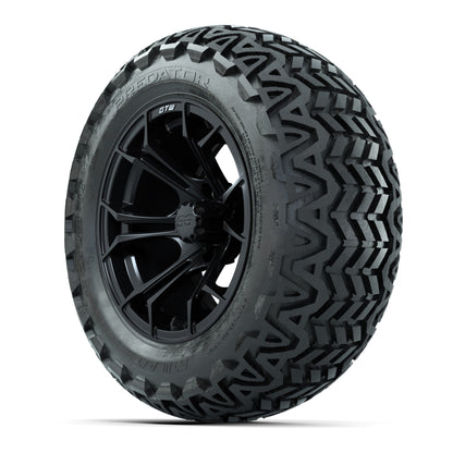GTW Spyder Matte Black 14 in Wheels with 23x10-14 GTW Predator All-Terrain Tires – Full Set