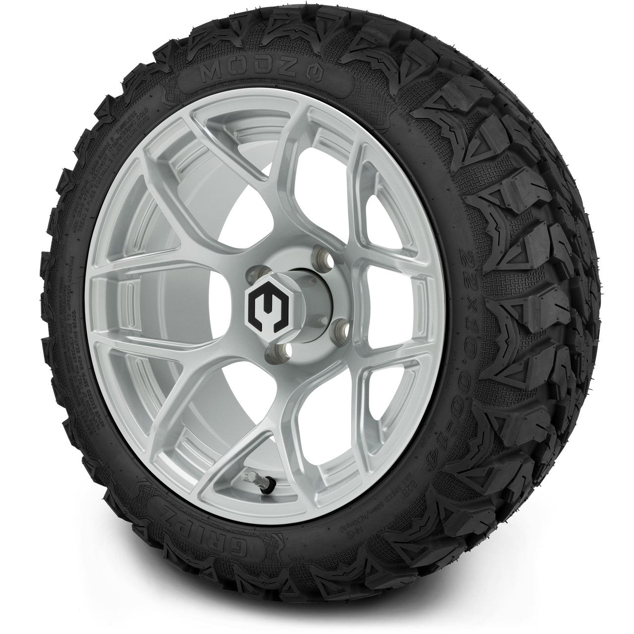 MODZ® 14" Renegade Silver Wheels & Off-Road Tires Combo