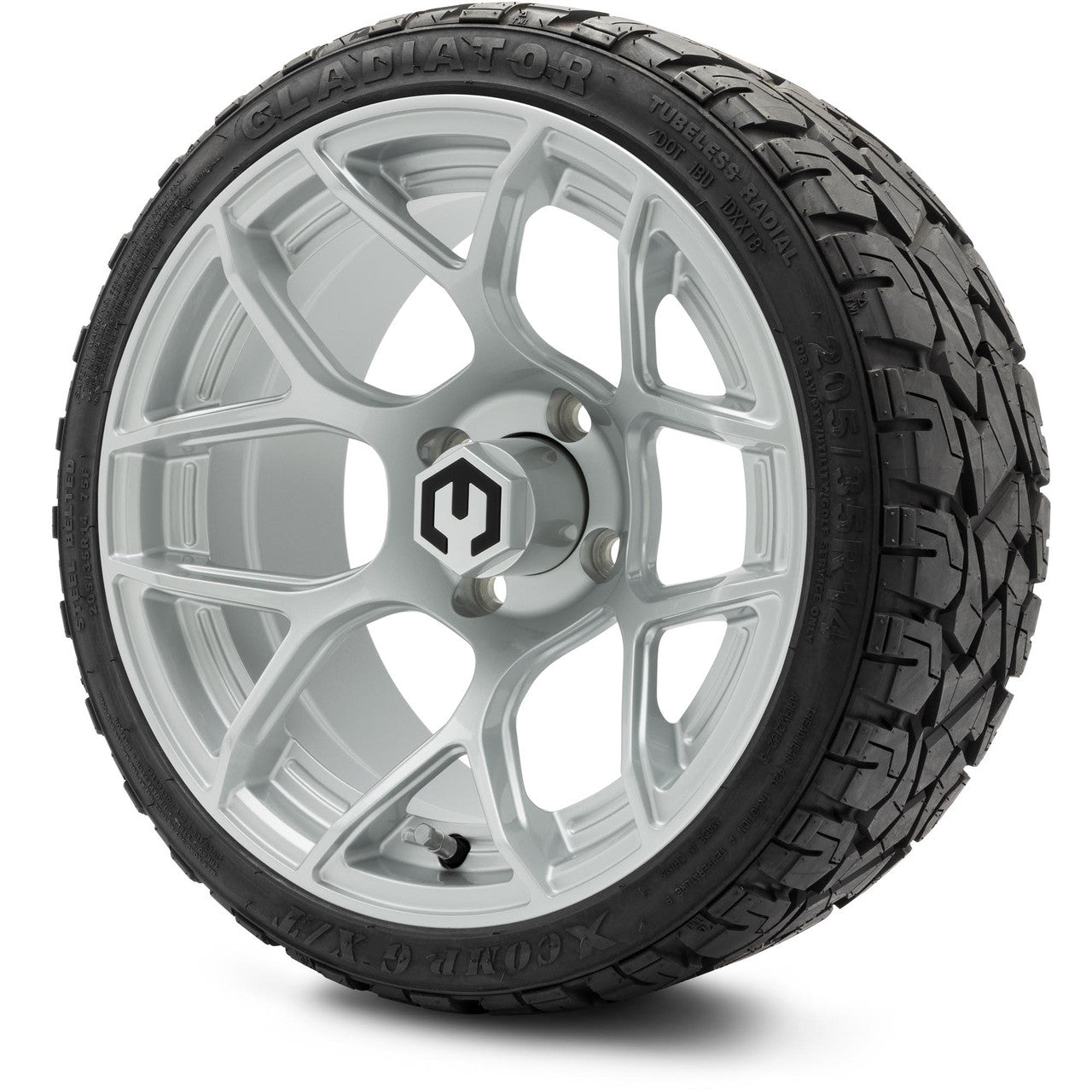 MODZ® 14" Renegade Silver Wheels & Off-Road Tires Combo