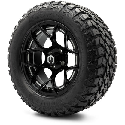 MODZ® 14" Renegade Glossy Black with Ball Mill Wheels & Off-Road Tires Combo
