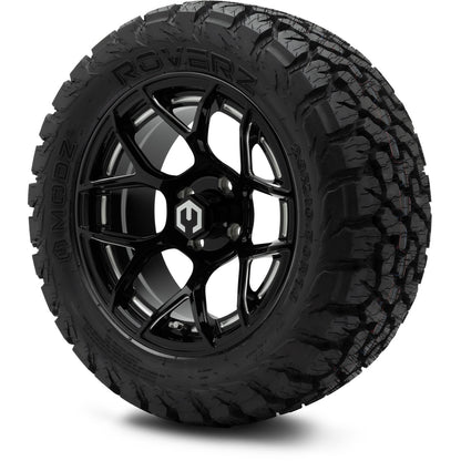MODZ® 14" Renegade Glossy Black with Ball Mill Wheels & Off-Road Tires Combo