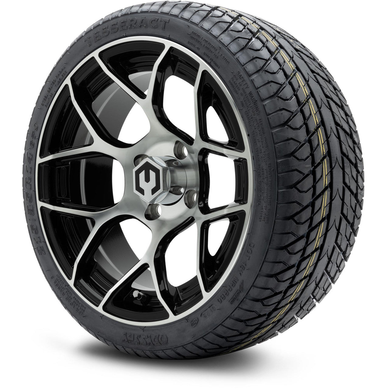 MODZ® 14" Renegade Machined Black Wheels & Street Tires Combo