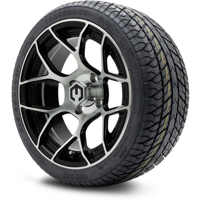 MODZ® 14" Renegade Machined Black Wheels & Street Tires Combo