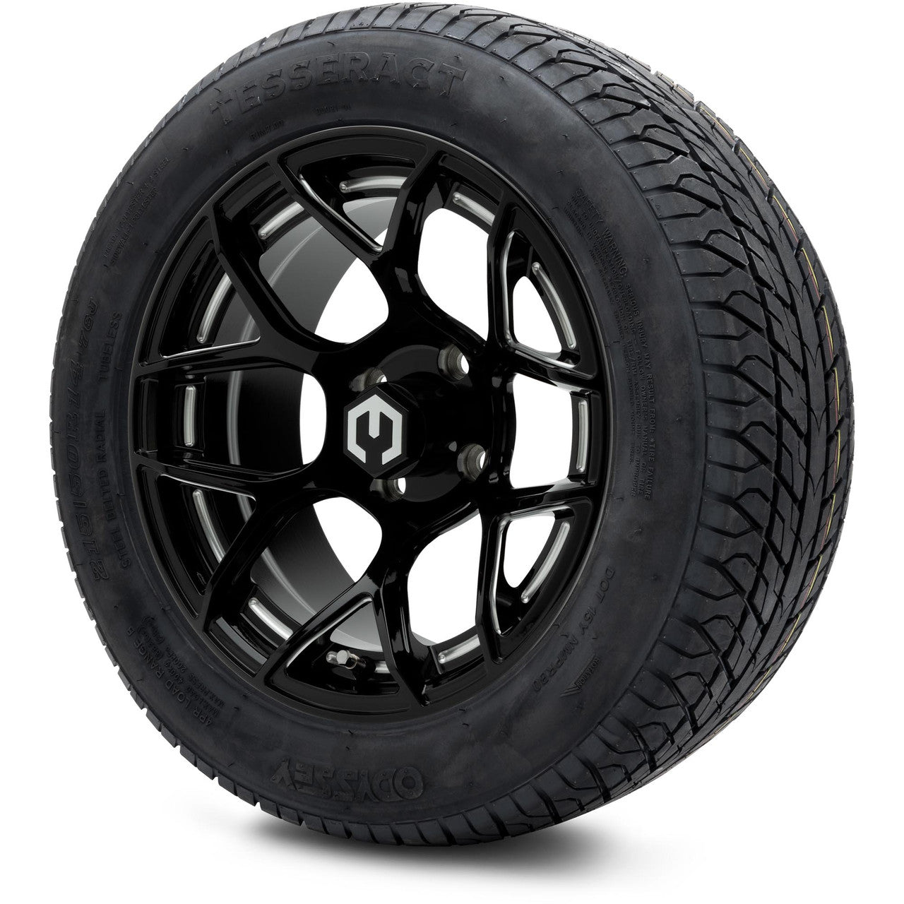 MODZ® 14" Renegade Glossy Black with Ball Mill Wheels & Street Tires Combo