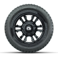 GTW® Shogun Gloss Black 12 in Wheels with 215/35-12 Mamba Street Tires – Full Set