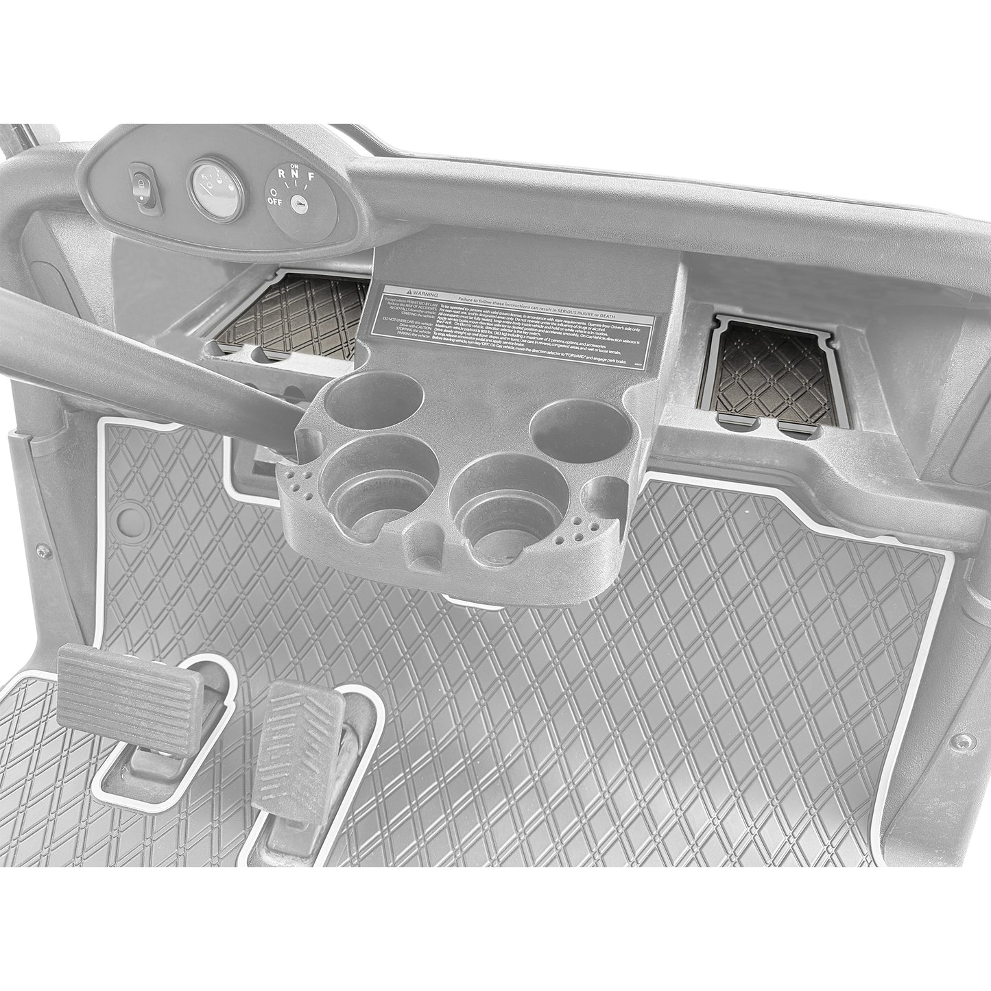 Xtreme Dash Mats for EZGO RXV 2008-2023 - Black/Gray