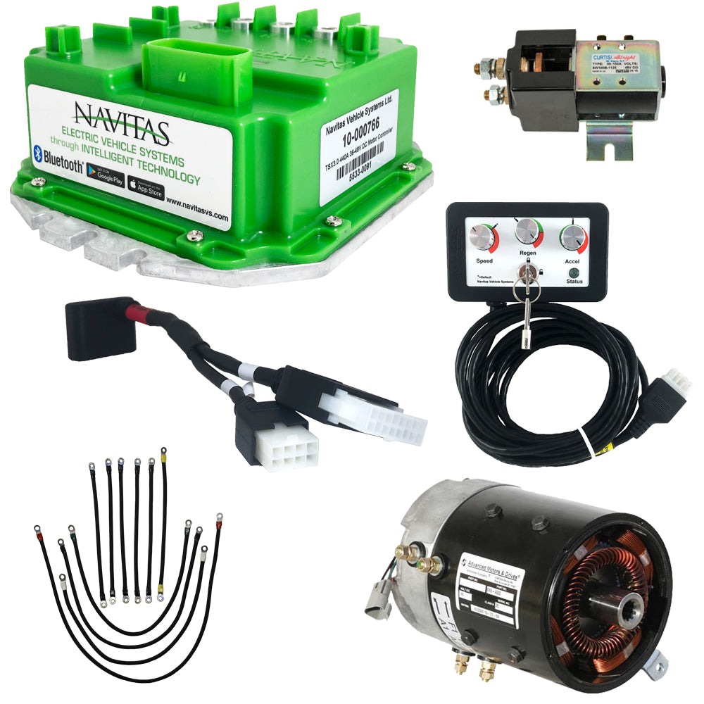 EZGO TXT 48v - Navitas TSX 3.0 DC 7hp Motor and Controller Speed with Torque Package