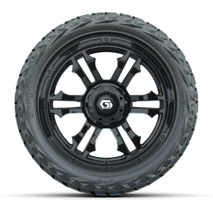 GTW Shogun Gloss Black 15 in Wheels with 23x10.00-R15 Maverick All-Terrain Tires – Full Set