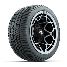 GTW® Nexus Black with Silver Face 12 in Wheels with 205/30-12 Fusion Street Tires - Full Set