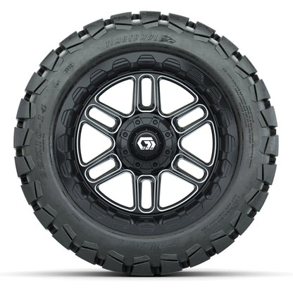 GTW Titan Black/Machined 14 in Wheels with 22X10-14 Timberwolf All-Terrain Tires – Full Set