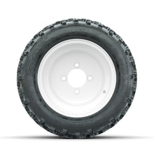 GTW Steel White Centered 10 in Wheels with 18x9.50-10 Rogue All Terrain Tires – Full Set