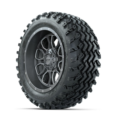 GTW Volt Gunmetal/Machined 14 in Wheels with 23x10.00-14 Rogue All Terrain Tires - Full Set