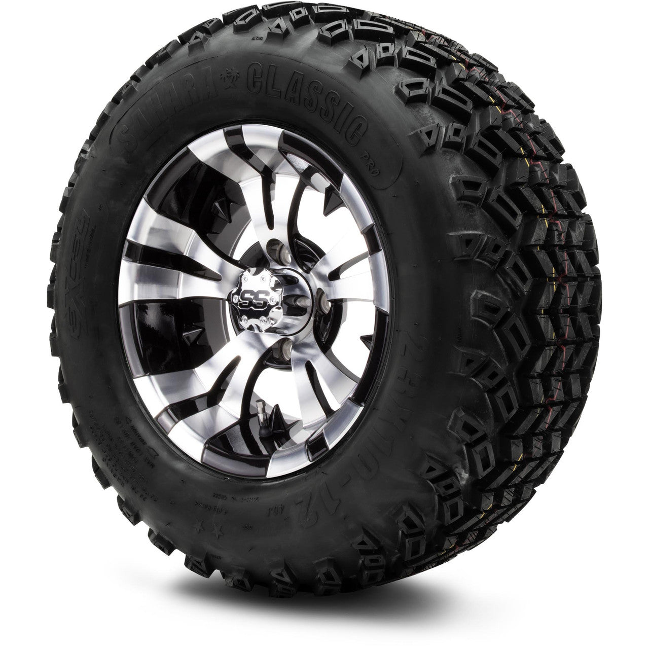 MODZ® 12" Vampire Machined Black Wheels & Off-Road Tires Combo