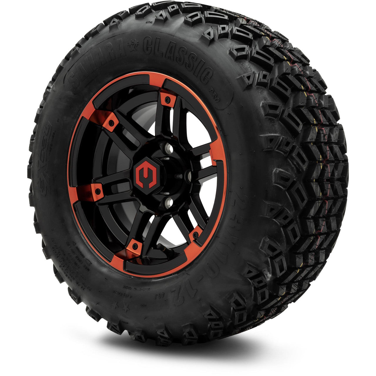 MODZ® 12" Aftershock Red and Black Wheels & Off-Road Tires Combo